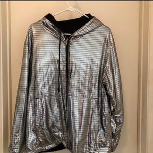 Silver and Black reversible Rave jacket